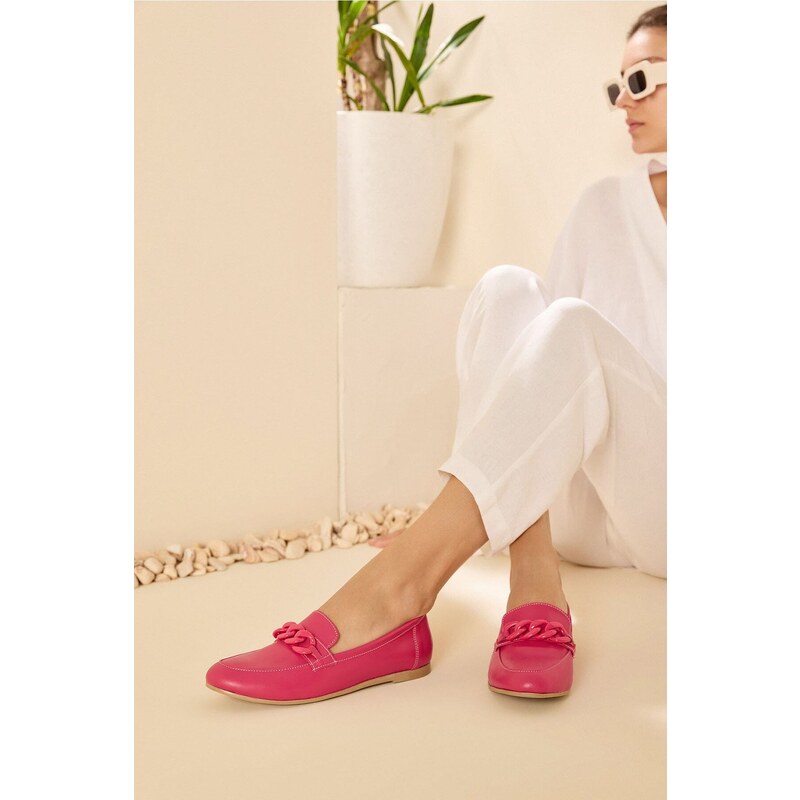 Yaya by Hotiç Fuchsia Pedestrian Women's Loafers