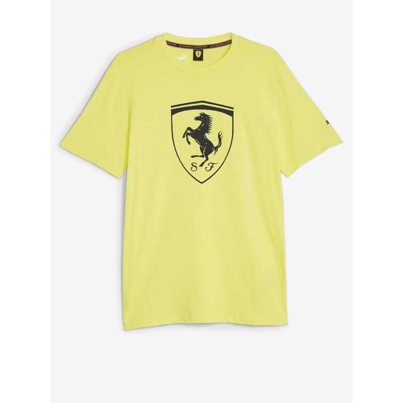 Žluté pánské tričko Puma Ferrari Race - Pánské