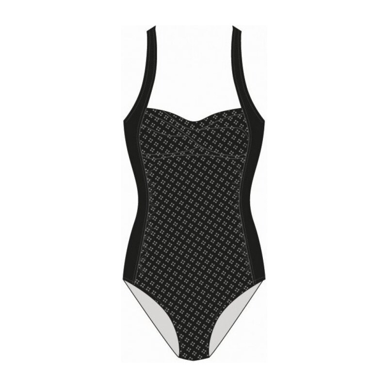 Plavky celkové York Anja 1 C- CUP Velikost: 38 černá / bílá 85280566