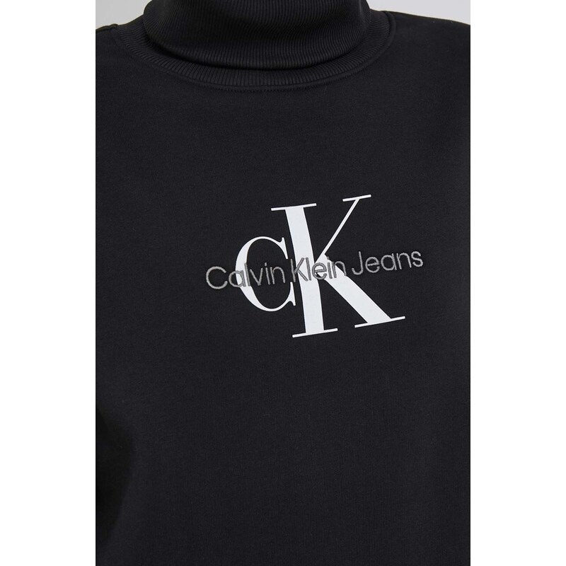 Šaty Calvin Klein Jeans černá barva, mini, oversize