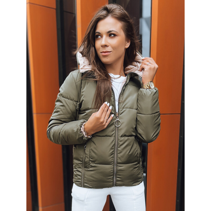 BASIC Khaki-béžová oboustranná bunda VICTORIA SNUG Khaki 85282640