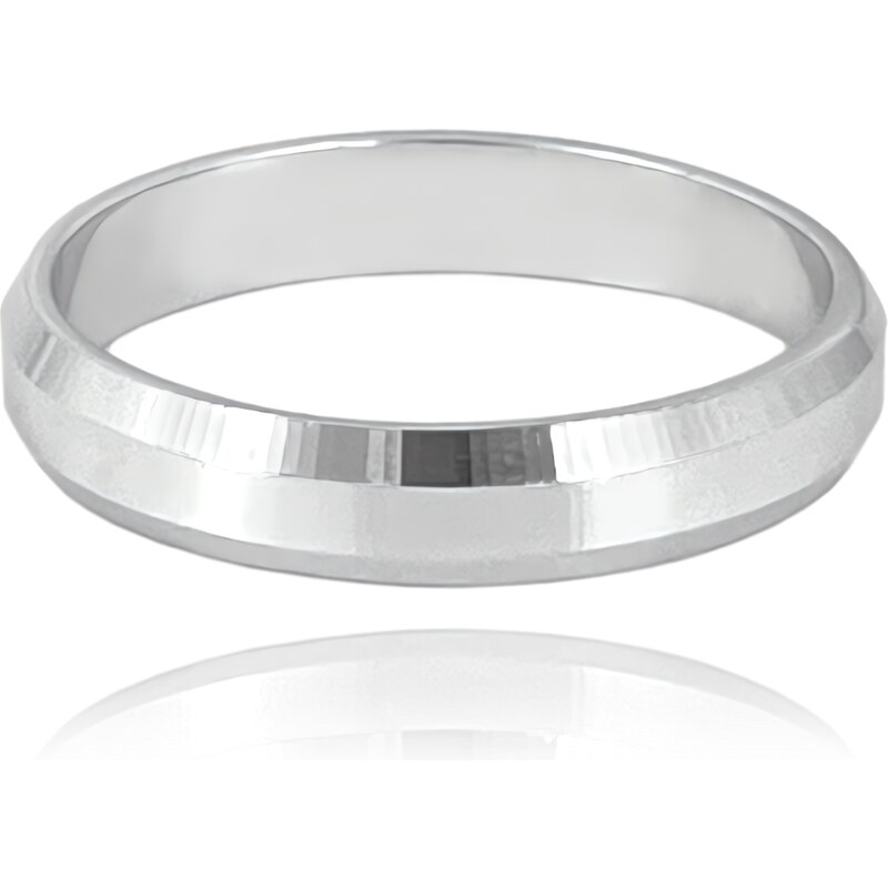 MINET Stříbrný snubní prsten 4.5 mm - vel. 55