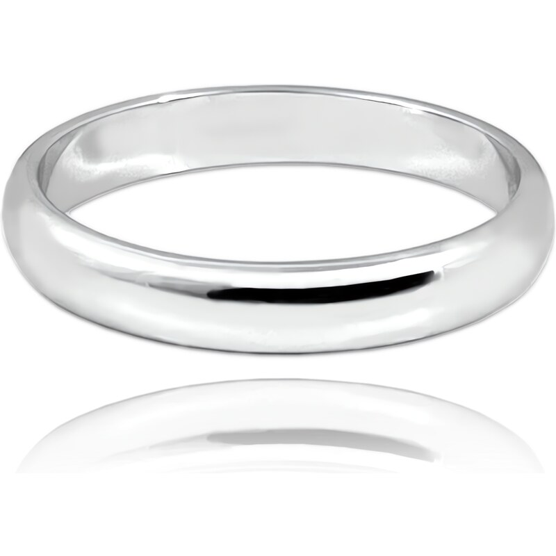 MINET+ Stříbrný snubní prsten 4 mm - vel. 72 JMAN0447SR72