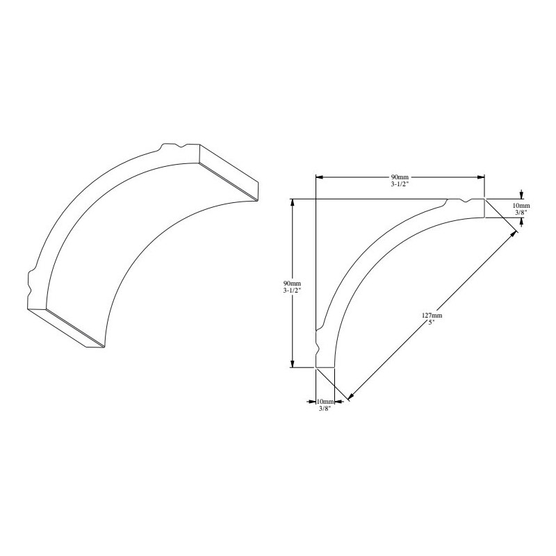 ORAC Decor ORAC stropní lišta CB524 jednoduchá - Lišta 2000x90x90 mm