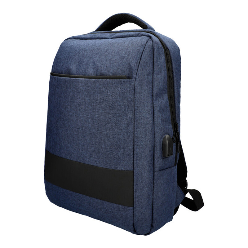 MIA LAROUGE Barebag Modrý batoh pro notebook 15,6 palce, USB, UNI