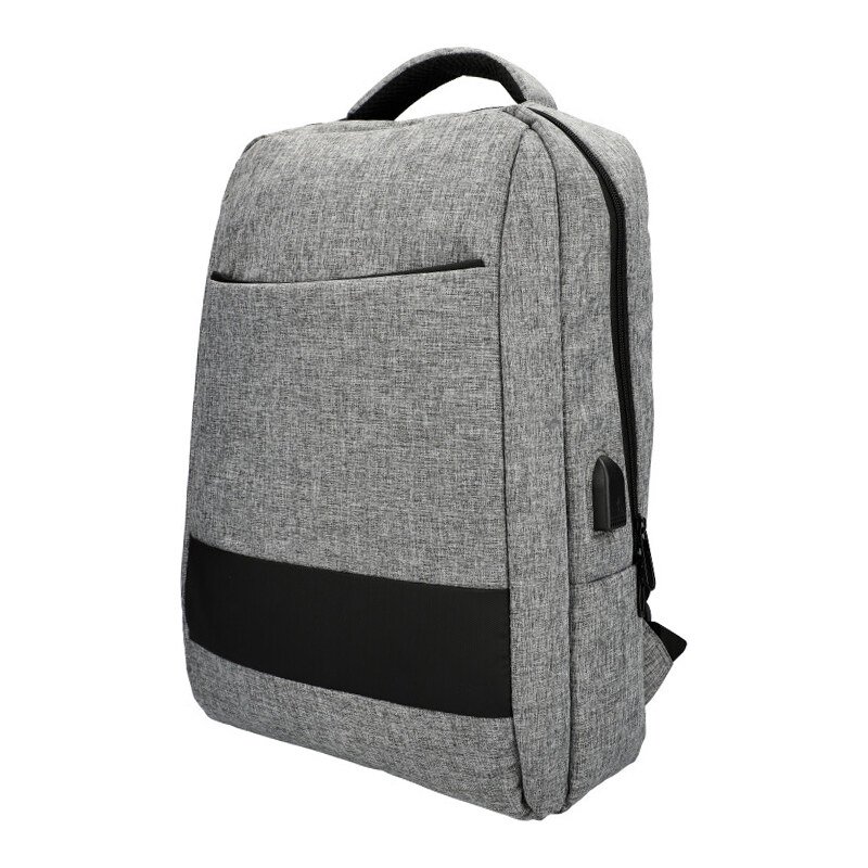 MIA LAROUGE Šedý batoh pro notebook 15,6 palce, USB, UNI 85291630