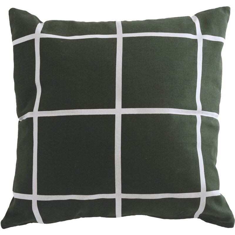 Storefactory Bavlněný povlak na polštář Green Checkered 48 x 48 cm