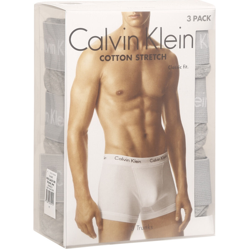 3PACK pánské boxerky Calvin Klein šedé (U2662G-080)