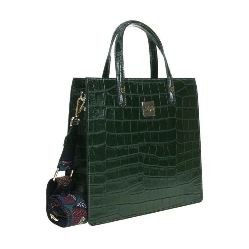 EGO kožená kabelka S0068ZW dark green