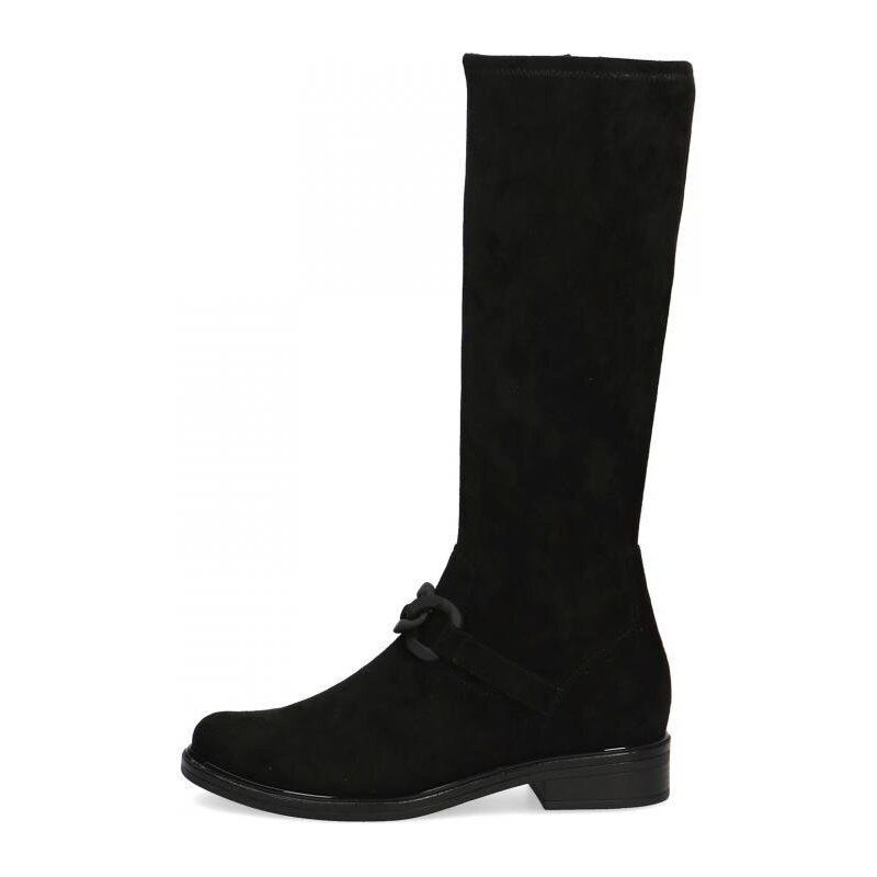 Caprice kozačky 25500 black stretch 85293493