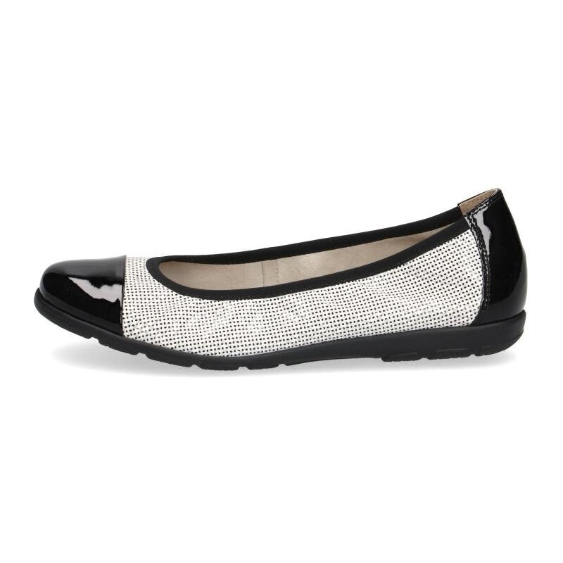 Caprice balerína 9-22152 BLACK/WHITE CO 85293671
