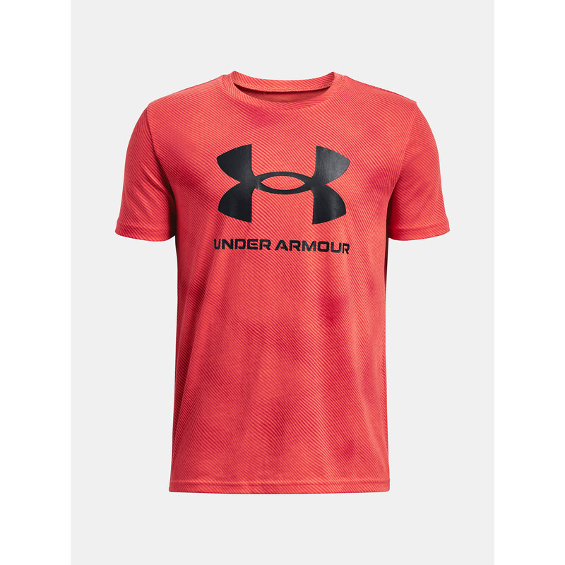 Under Armour Tričko UA SPORSTYLE LOGO AOP SS-RED - Kluci