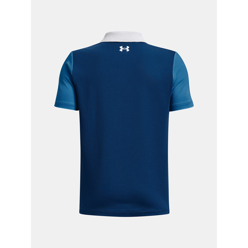 Under Armour Tričko UA Perf Color Block Polo-BLU - Kluci