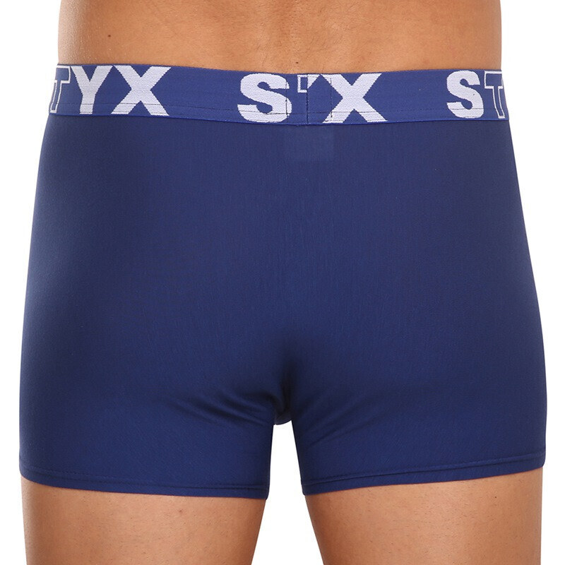 3PACK pánské boxerky Styx sportovní guma tmavě modré (3G968)