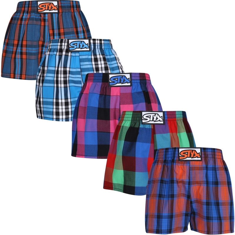 5PACK dětské trenky Styx klasická guma vícebarevné (5J1067890) 6-8