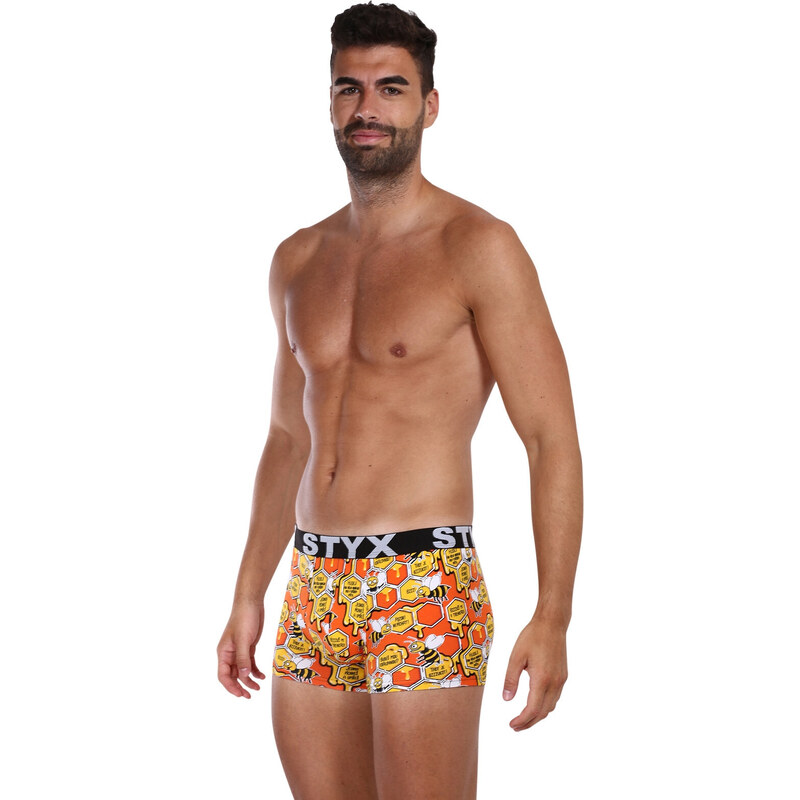 3PACK pánské boxerky Styx art sportovní guma vícebarevné (3G13724)