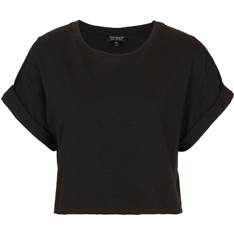 Topshop Roll Back Crop Tee