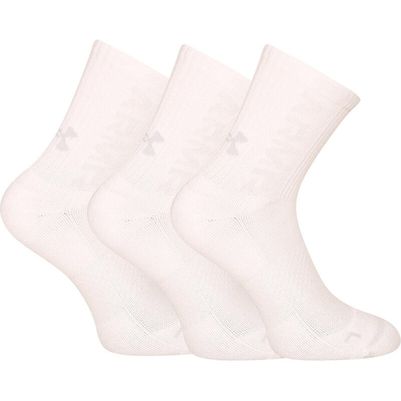 3PACK ponožky Under Armour bílé (1373084 100)