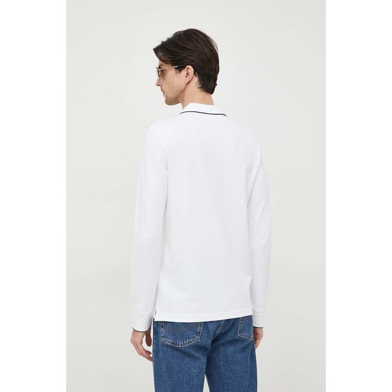 Tričko s dlouhým rukávem Calvin Klein béžová barva