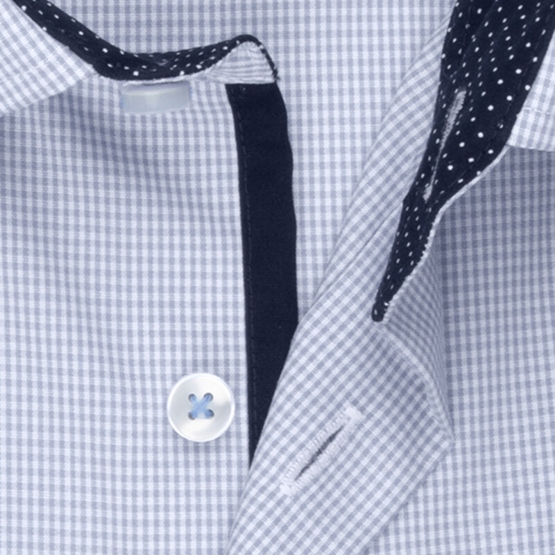 Pánská nežehlivá slim fit košile s drobným kostičkovaným vzorem Seidensticker