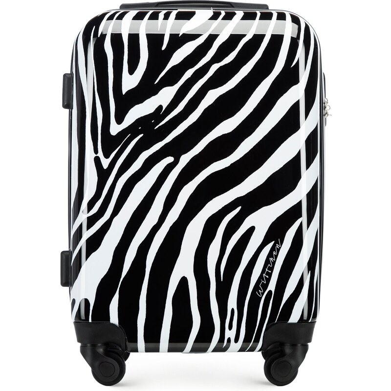 Kabinový cestovní kufr Wittchen, bílo-černá, ABS