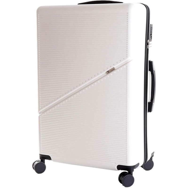 Velký cestovní kufr T-class 2219, bílá, XL, 90 l, 75 x 49 x 29 cm