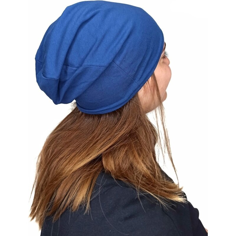 Dětská oboustranná čepice JOŽÁNEK, černá + jeans