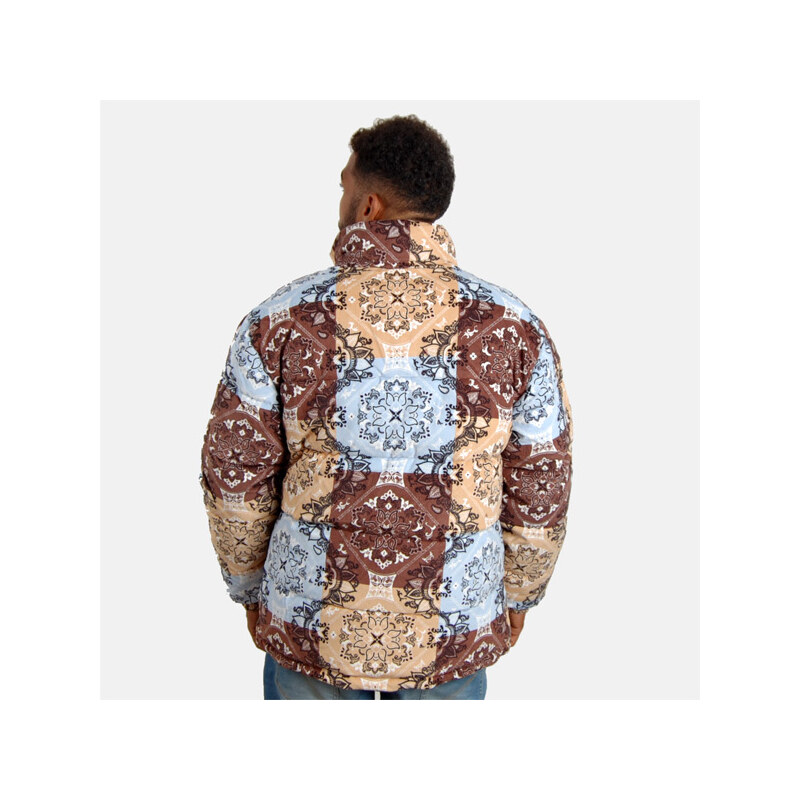 Zimní Bunda Karl Kani Retro Paisley Corduroy Puffer Jacket lt. blue/multicolor