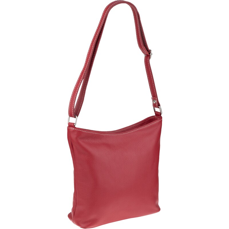 Červená kožená italská crossbody kabelka Ebe Rossa NovaKabelka.cz 31391631