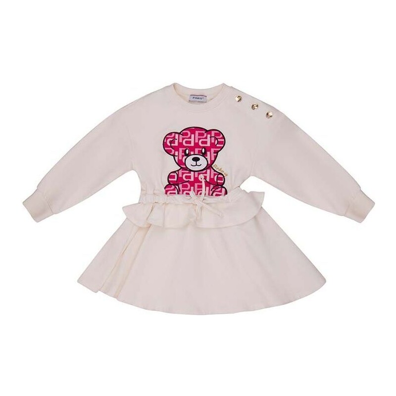 Dívčí šaty Pinko Up béžová barva, mini