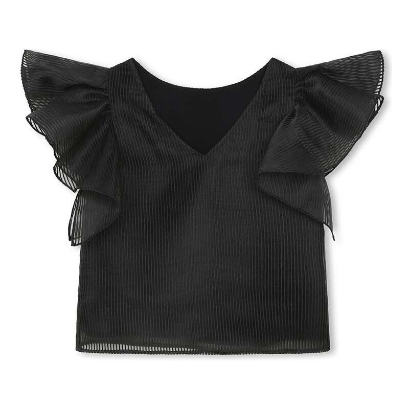 Dětské tričko Karl Lagerfeld černá barva