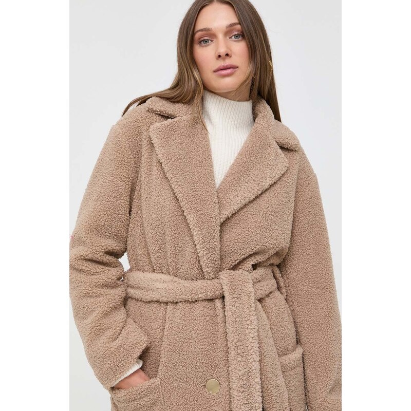 Kabát Armani Exchange dámský, béžová barva, přechodný