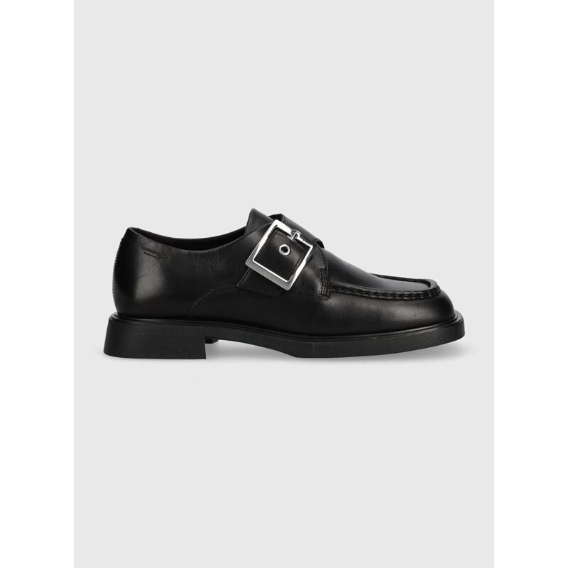 Kožené mokasíny Vagabond Shoemakers JACLYN dámské, černá barva, na plochém podpatku, 5638.001.20
