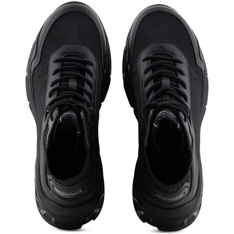 Kotníkové boty Emporio Armani pánské, černá barva, X4Z124 XN947 A083