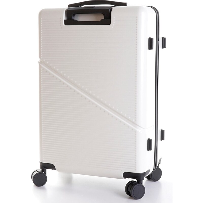 Střední cestovní kufr T-class 2219, bílá, L, 60 l, 65 x 44 x 25 cm