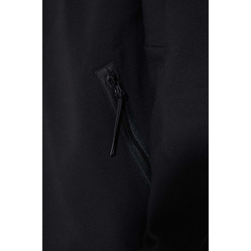 Bavlněná mikina C.P. Company Diagonal Raised Fleece Zipped Goggle Hoodie pánská, černá barva, s kapucí, hladká, 15CMSS082A005086W