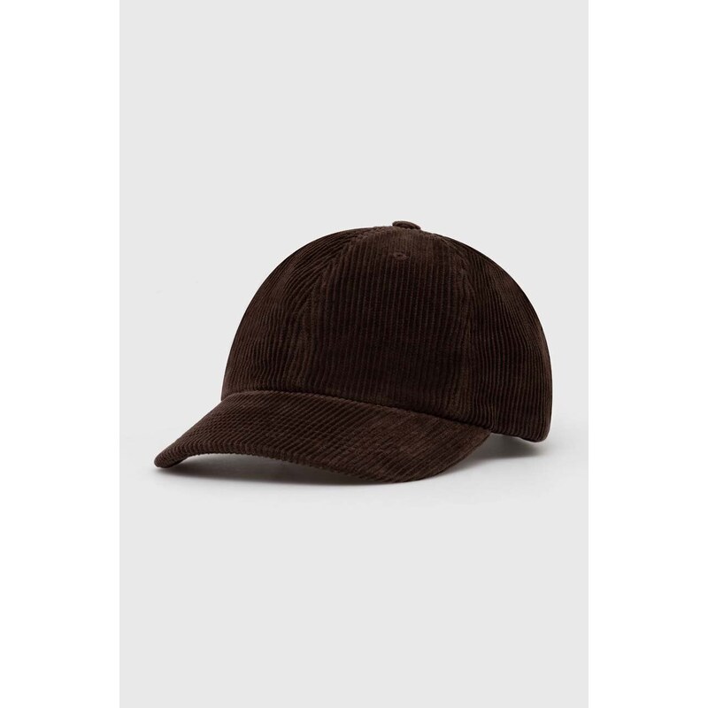 Manšestrová kšiltovka Norse Projects Wide Wale Corduroy Sports Cap hnědá barva, N80.0131.2022