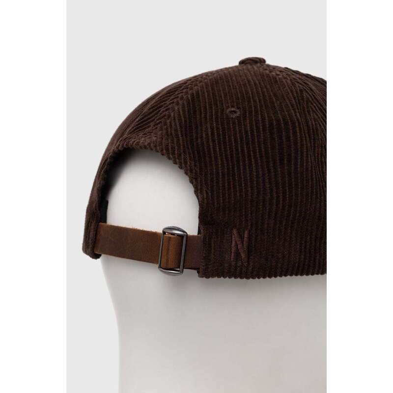 Manšestrová kšiltovka Norse Projects Wide Wale Corduroy Sports Cap hnědá barva, N80.0131.2022