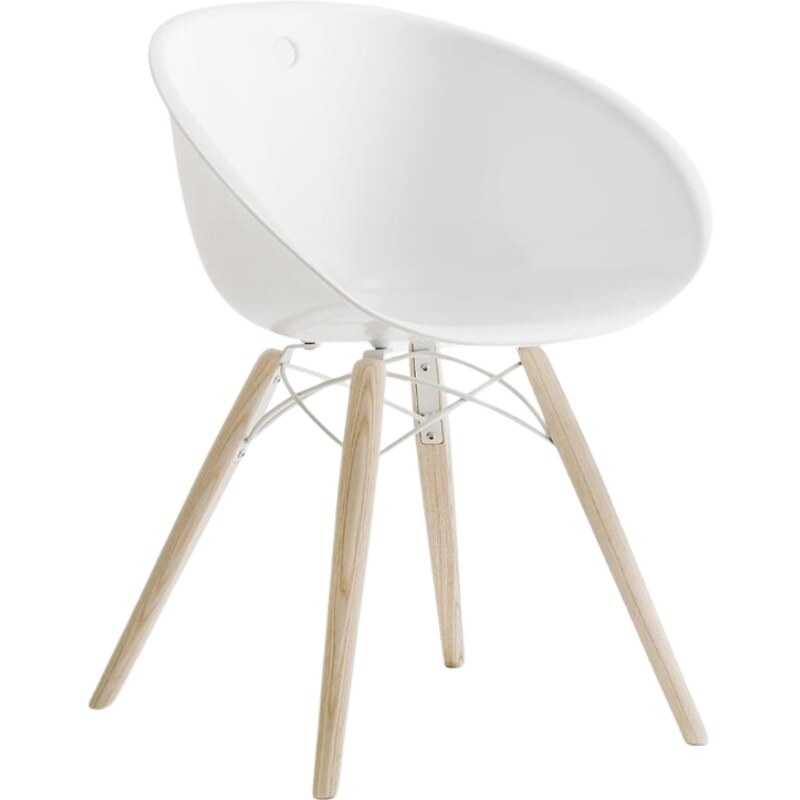 Pedrali Bílá plastová jídelní židle Gliss 904