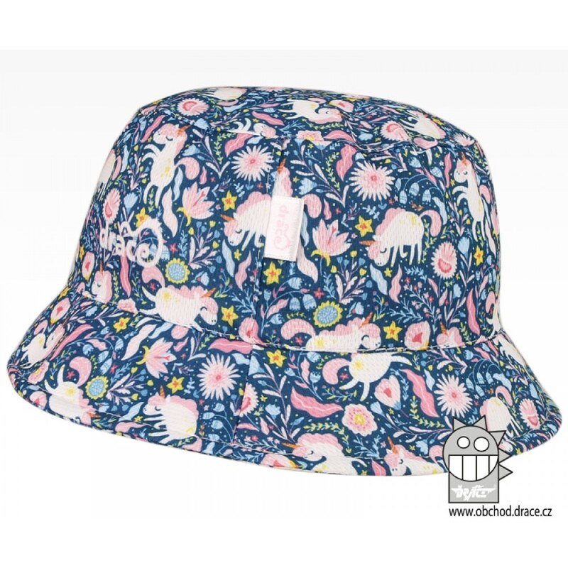 Funkční letní klobouk Dráče - Florida 28, modrá, jednorožci