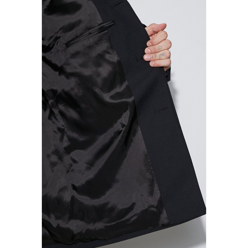 Vlněná bunda 032C černá barva