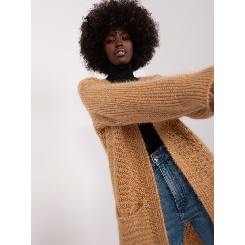 Italy Moda Cardigan-DHJ-SW-1009.09P-camel
