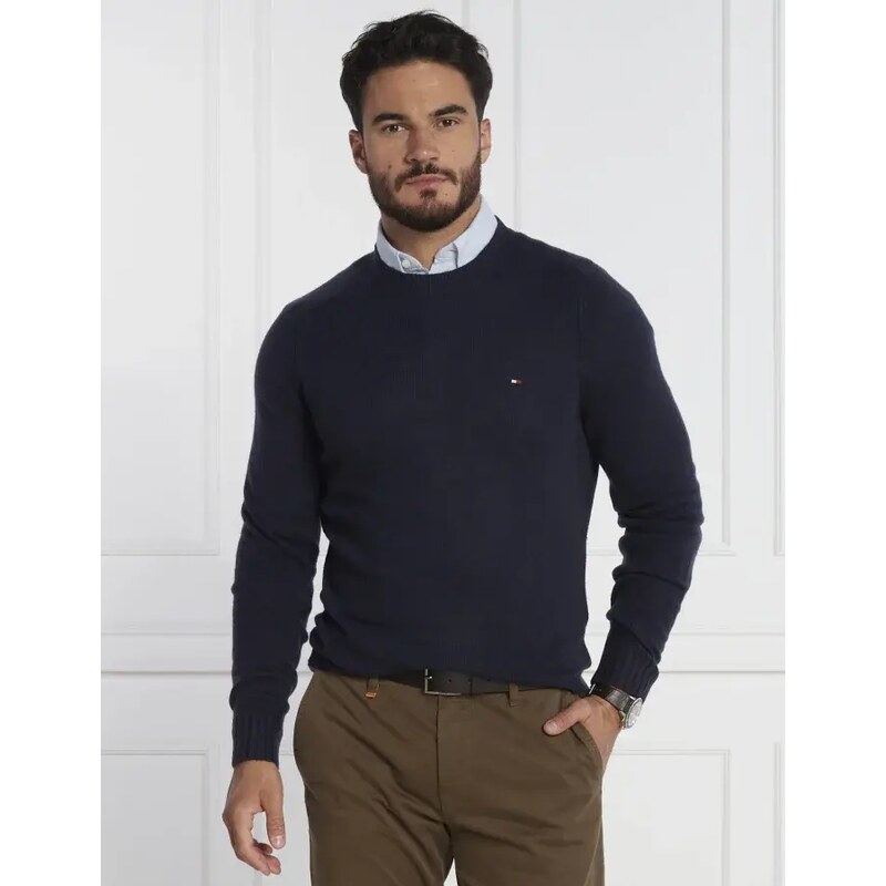 Tommy Hilfiger Vlněný svetr MULTI HTR MERINO CREW NECK | Regular Fit