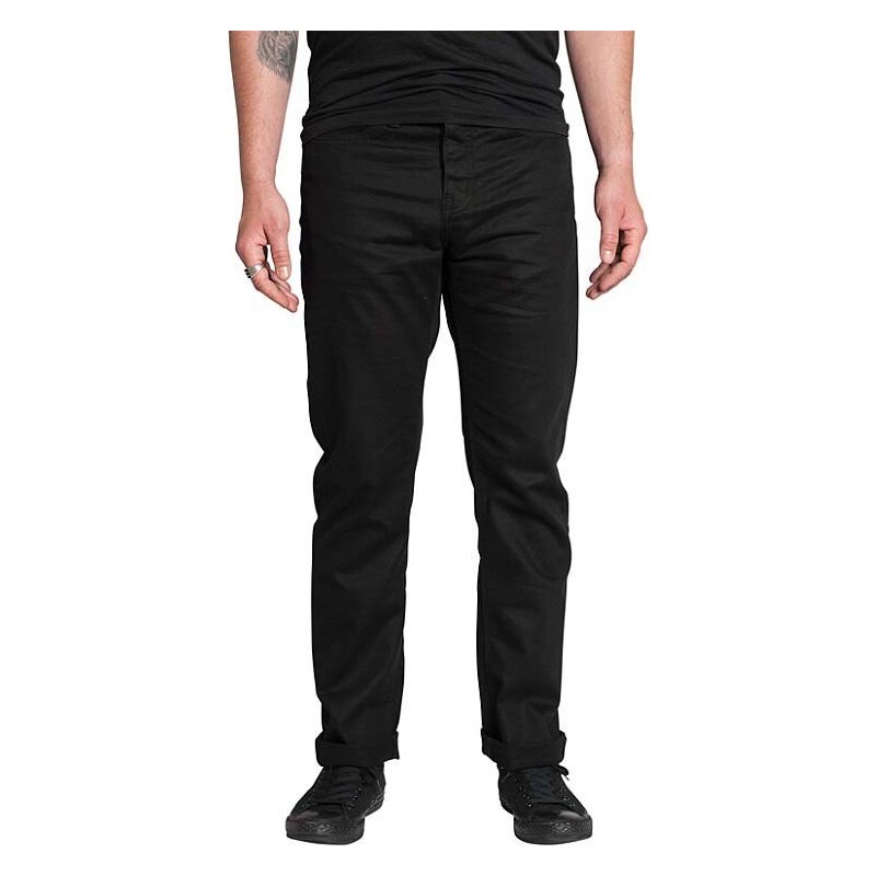 kalhoty KREW - K Slim 5 Pocket Black (BLK)