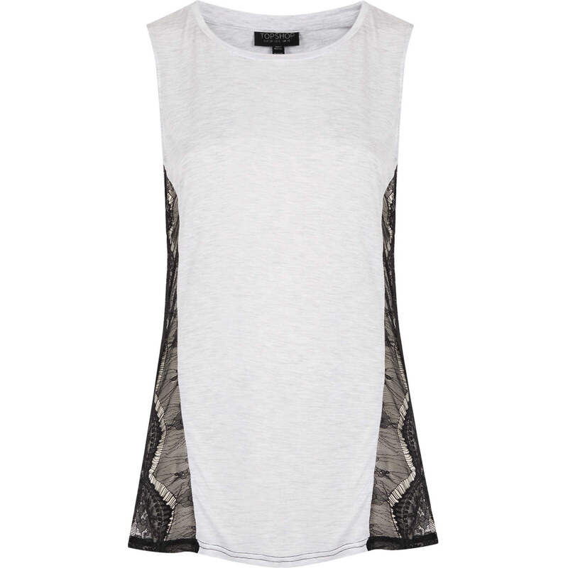 Topshop Lace Insert Tank Top