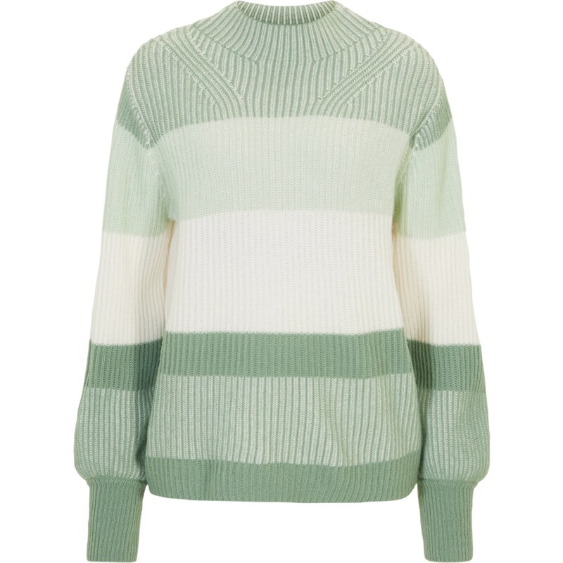 bonprix Vlněný svetr s podílem Good Cashmere Standard Zelená