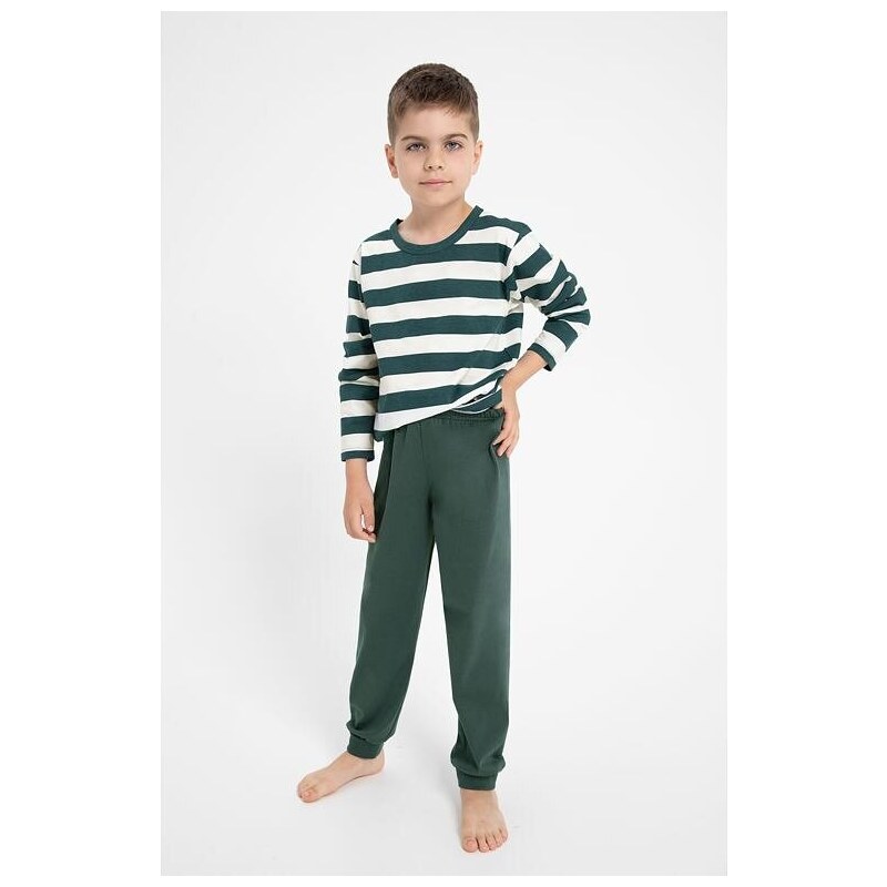 Taro Chlapecké pyžamo Blake zeleno-bílé