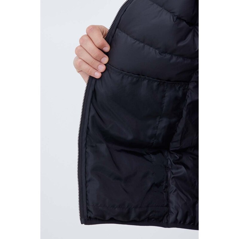 Péřová bunda adidas pánská, černá barva, zimní