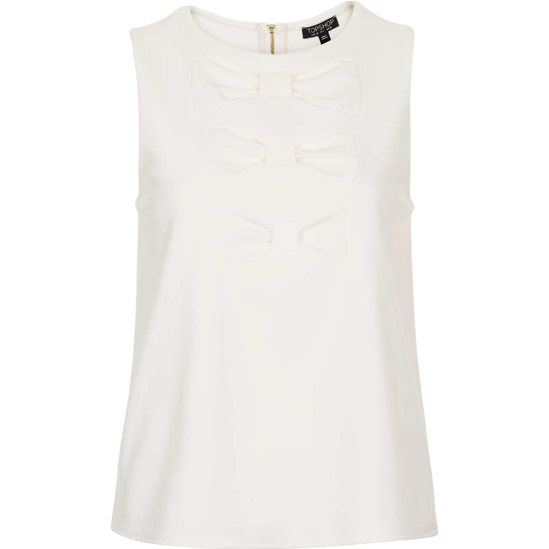 Topshop Triple Bow Shell Top