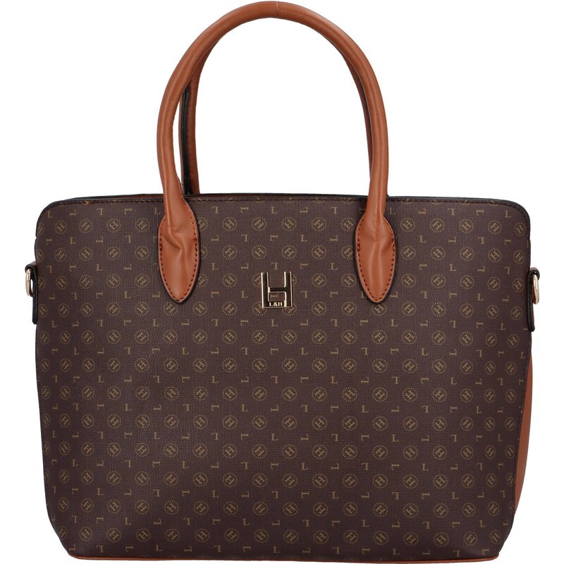 L&H Luxusní dámská kabelka do ruky Rasiko, tmavě hnědá